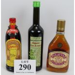 One bottle of Glayva liqueur, 70cl 35% vol, one bottle of Kahlua coffee liqueur 70cl 26.5% vol and