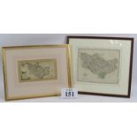 Two late 18th Century hand coloured maps of Kent, one by Condor/Hogg c1784 and one by John Cary,