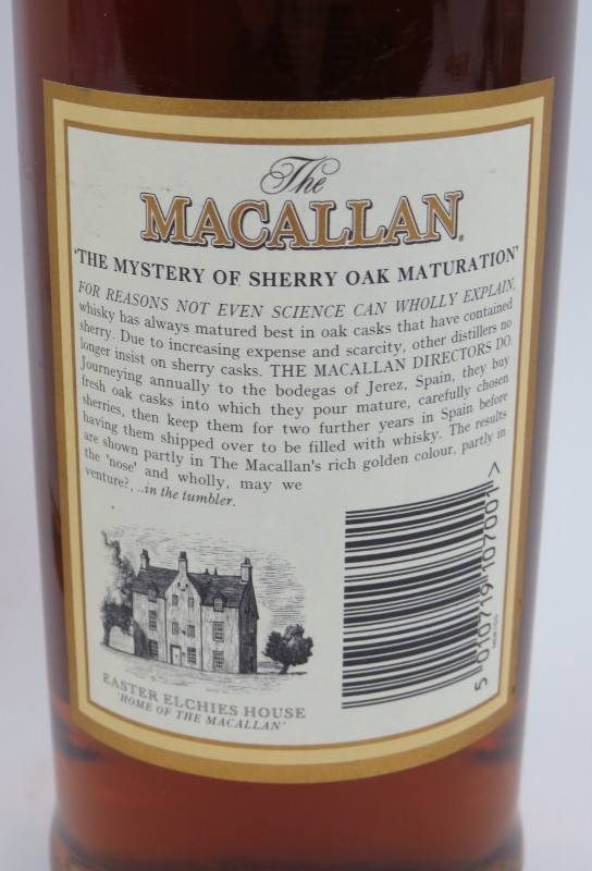 One bottle of the Macallan 10 year old single malt whisky, 70cl, 40%, in box. Condition report: No - Image 3 of 3