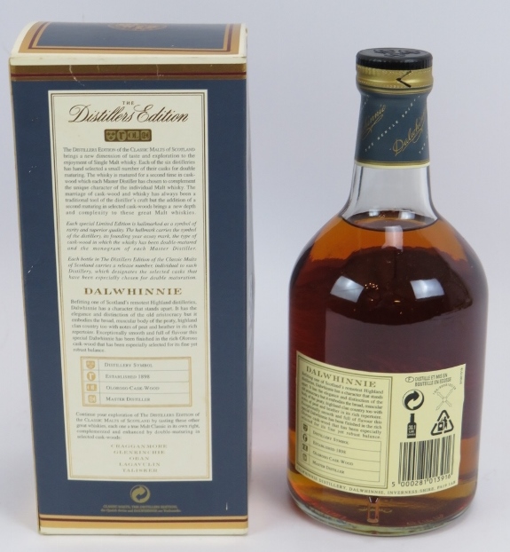 One bottle of Dalwhinnie Distiller's Edition single highland malt whisky 1986, bottled 2002, 70cl, - Image 3 of 3