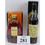 A bottle of Hennessey Fine De Cognac 70cl, 40% vol and a bottle of Chateau Du Tariquet Hors D'Age