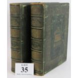 Two large volumes of the works of Shakespeare Imperial Edition edited by Charles Knight. Tooled