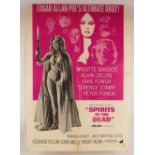 An original film poster for Frederic Fellinis movie Spirits of the Dead starring Bridget Bardot,