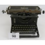 A vintage Imperial typewriter circa 1920s. Condition report: Overall signs of rustic.