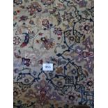 A large Kashan carpet with central medallion on a pale blue ground. 3.50 x 2.50. In excellent