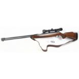 A Welhrauch .22 air rifle West German with 4x32 telescope sight gwo HW77