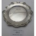 A silver circular pin tray, Birmingham 1979, approx weight 1.4 troy oz/43 grams. Condition report: