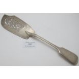 A Victorian silver fish slice with pierced decoration, London 1860, approx weight 4.4 troy oz/136