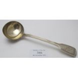 A Victorian silver fiddle & thread sauce ladle, London 1876, approx weight 2.5 troy oz/78 grams,