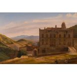 Friedrich Meyer-Schulthess 1792–1870 Römischer Palazzo mit Sicht auf Monti Tiburtini 1837 Öl auf