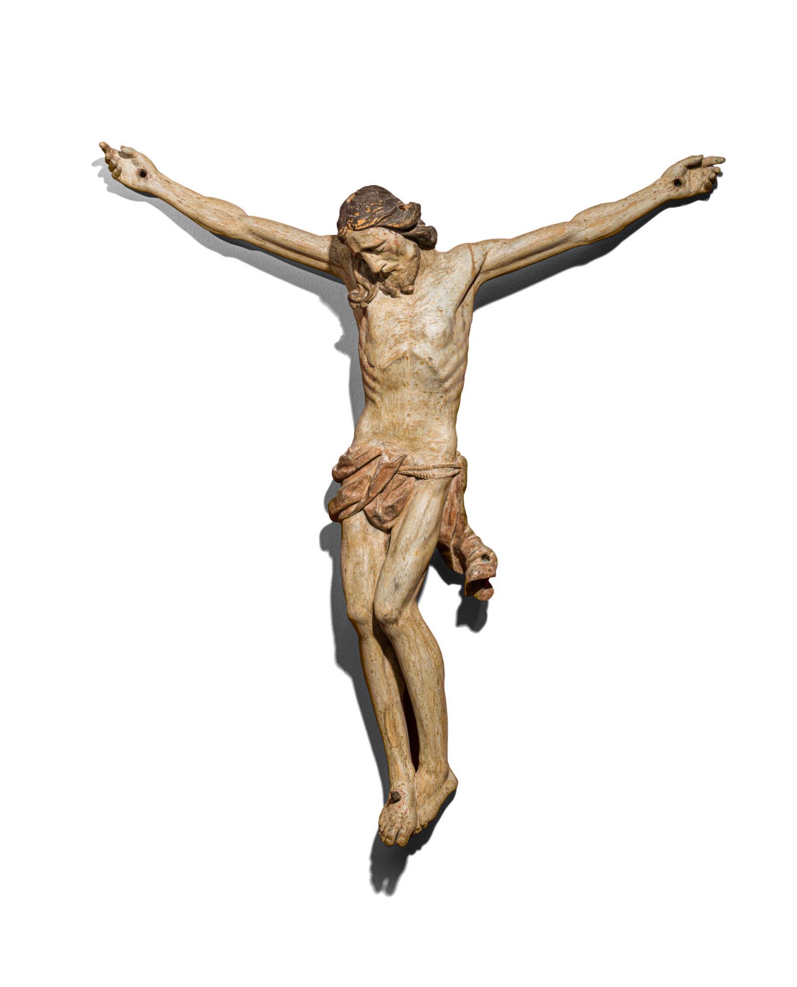 Wallis Ende 15. Jh. (wohl) Gekreuziger Christus Holz, geschnitzt und polychrom gefasst 107