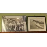 TWO FRAMED BLACK & WHITE PHOTOGRAPHIC PRINTS the dolphin print a signed limited edition by Gary