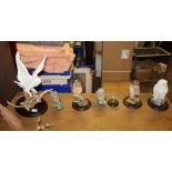 A COLLECTION OF SEVEN MODEL OWLS VARIOUS, to include Country Artists