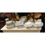 A WEDGWOOD SANTA CLARA PATTERNED PORCELAIN DINNER SERVICE, together with a selection of similarly