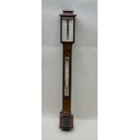 C.W. DIXEN of 3 New Bond St. London A 19TH CENTURY STICK BAROMETER with thermometer, 100cm high