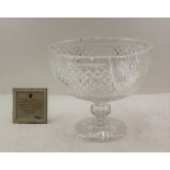 A STUART GLASS FRUIT BOWL commemorating the Wedding of Charles and Diana with wheel cut diamond