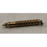 A 9CT GOLD PROPELLING PENCIL, stamped EB 9c