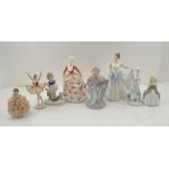 A ROYAL DOULTON CERAMIC FIGURINE, Penny HN2338, 12cm high, together with a collection of various
