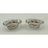 THE ALEXANDER CLARK MANUFACTURING CO. A PAIR OF ART NOUVEAU DESIGN BON-BON DISHES, pierced and