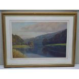 PAUL BURGESS (LATE 20TH CENTURY BRITISH SCHOOL) 'The Wye', pastel drawing, signed by P. Burgess,
