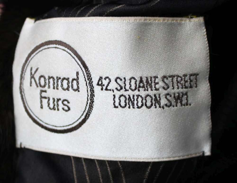 A DARK BROWN MINK JACKET, label inside 'Konrad Furs, 42 Sloane Street, London SW1' - Image 3 of 4