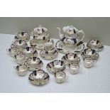 A VICTORIAN PART TEA SET, comprising; teapot with cover, sucrier with cover, milk jug, each with