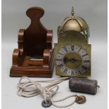 A 20TH CENTURY CAST METAL LANTERN CLOCK, bearing the name, Robert Cutbush, Maidstone, with silver