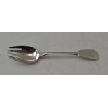 A WILLIAM IV SILVER RUNCIBLE SPOON, fiddle pattern handle, London 1834, 28g