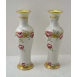 A MATCHED PAIR OF MOORCROFT LATE MACINTYRE CERAMIC VASES from the period 1902-1913, tapering