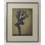 AFTER WALDEN HAMMOND 'Ballerina' hand embellished image of ballerina en pointe, signed bottom right,