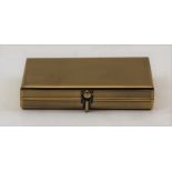 AN ART DECO DESIGN BRASS COMPACT 10.5cm x 5.5cm, possibly Zelma