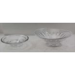 A STUART CRYSTAL BOWL designed by Jasper Conran, 19.5cm diameter together with another crystal