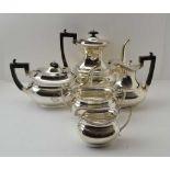 WILLIAM WILLIAMS LTD A LATE VICTORIAN FIVE PIECE SILVER TEA & COFFEE SET of Georgian design,