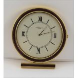 A LATE 20TH CENTURY GARRARD TRAVEL CLOCK, Roman numerals and baton markers, dial 6cm