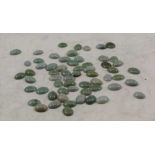 A COLLECTION OF FIFTY JADE POLISHED JEWELLERS CABOCHONS, oval 2cm x 1cm