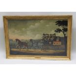 JOHN CORDREY (c.1765-1825) 'The London Portsmouth and Gosport Patent Stage Coach', four horses in