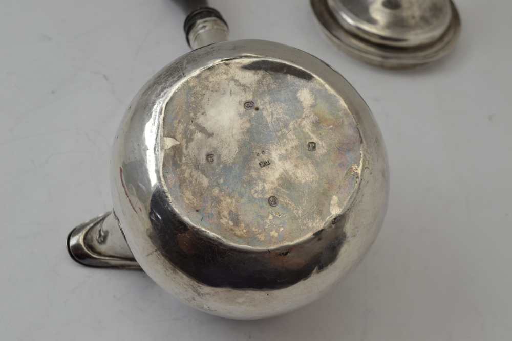 THOMAS RADCLIFFE A George III silver covered pan, with turned ebony side handle, London 1810, - Image 3 of 3