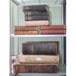 A SELECTION OF ANTIQUE AND 20TH CENTURY BOOKS, to include family Bibles, old Spanish dictionary,