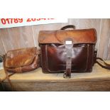 TWO LEATHER SHOULDER BAGS