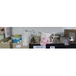 TWO BOXES CONTAINING A SELECTION OF DOMESTIC POTTERY & GLASSWARE to include branded items