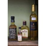 FOUR BOTTLE OF ALCOHOLIC BEVERAGE, various