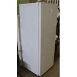 A WHITE FINISHED BECO BRANDED FREE STANDING LARDER REFRIGERATOR