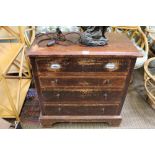 A WELL PROPORTIONED PINE FOUR DRAWER CHEST on plain bracket feet