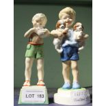 TWO ROYAL WORCESTER FIGURINES OF MONDAY'S CHILD AND FRIDAY'S CHILD
