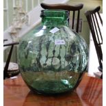 A GREEN GLASS CARBOY bearing the name Viresa