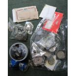 A BOX CONTAINING A GOOD SELECTION OF COLLECTOR'S COINAGE, BANK NOTES & MEDALLIONS