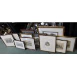 A GOOD SELECTION OF DECORATIVE PRINTS the majority topographical and of buildings