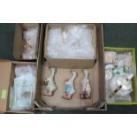 A BOX CONTAINING A SELECTION OF COLLECTORS' CHINA AND GLASSWARE VARIOUS