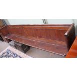 A LARGE PROBABLE 19TH CENTURY CHURCH PEW