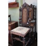 TWO CROMWELLIAN DESIGN CHAIRS having fancy carved & bergere insert backs, supported on fancy